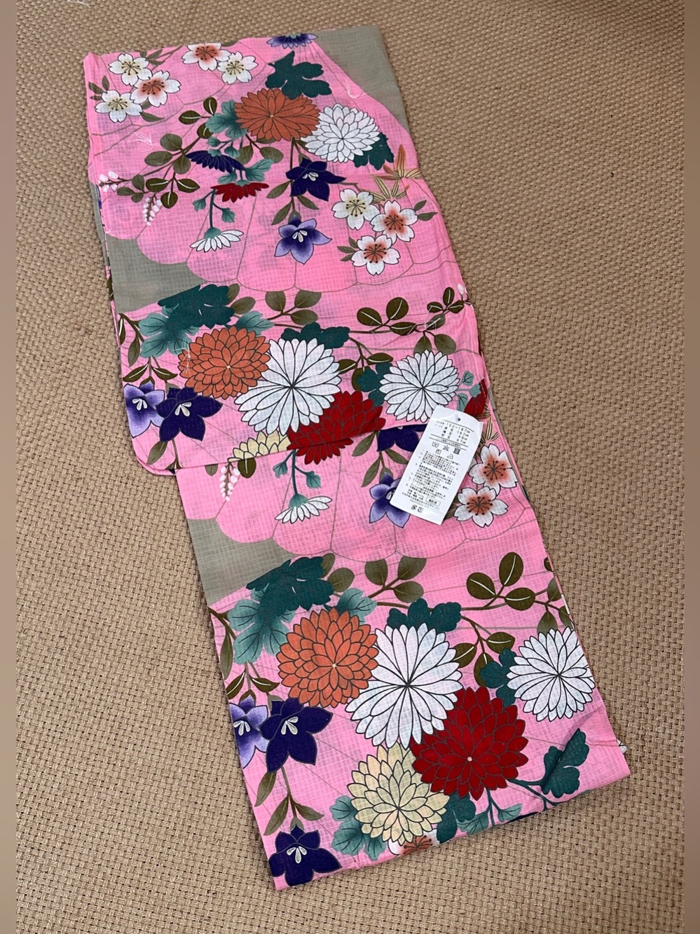 Women’s Japanese Yukata Pink Summer Festival Kimono Flower (Yukata Only)
